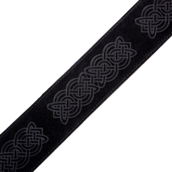 Levy's MS26-CK Celtic Embossed Suede 2.5 Inch Guitar Strap - Black - Image 3