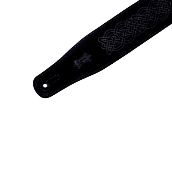 Levy's MS26-CK Celtic Embossed Suede 2.5 Inch Guitar Strap - Black - Image 2