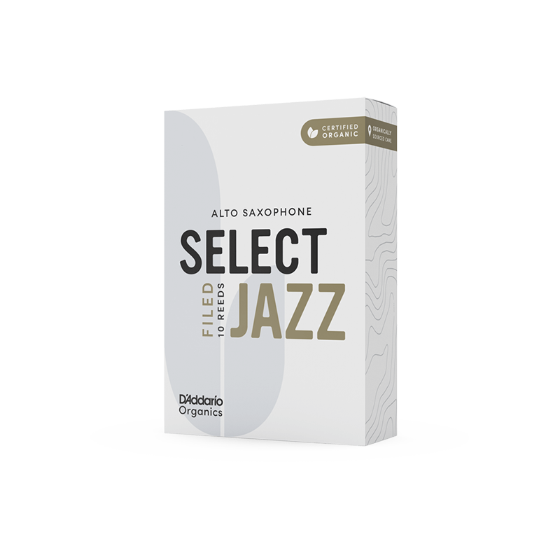 D'addario Organic Select Jazz Filed Alto Saxophone Reeds - 3 Medium - 10 Pack - Image 3