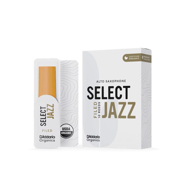 D'addario Organic Select Jazz Filed Alto Saxophone Reeds - 3 Soft - 10 Pack