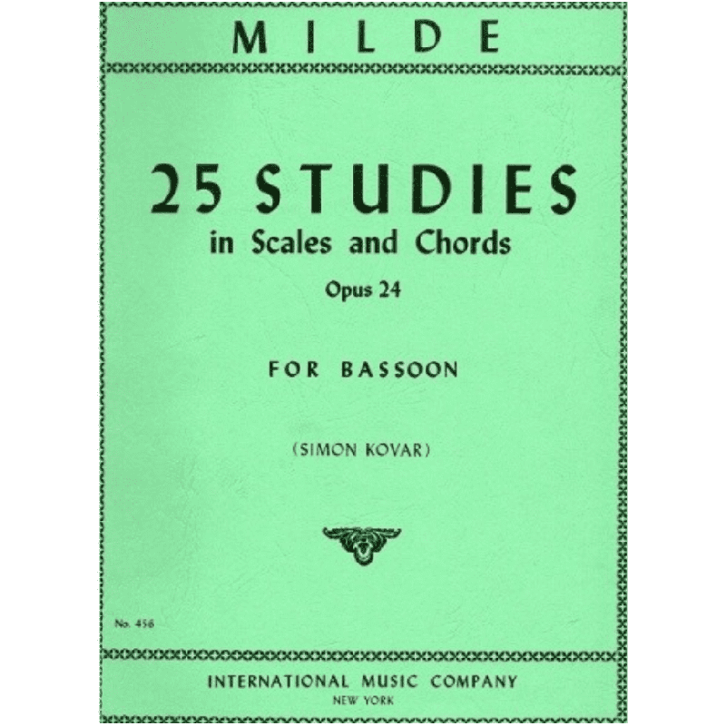 Milde - 25 Studies in Scales and Chords - Opus 24 - Bassoon