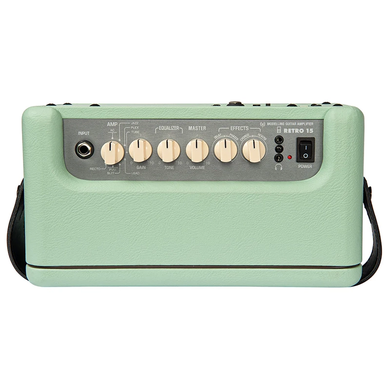 Vintage Retro 15-Watt Guitar Amplifier w/DSP - Mint Green - Image 6