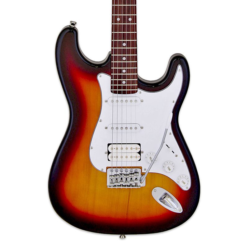 Aria STG-004 - HSS - 3 Tone Sunburst - Image 2
