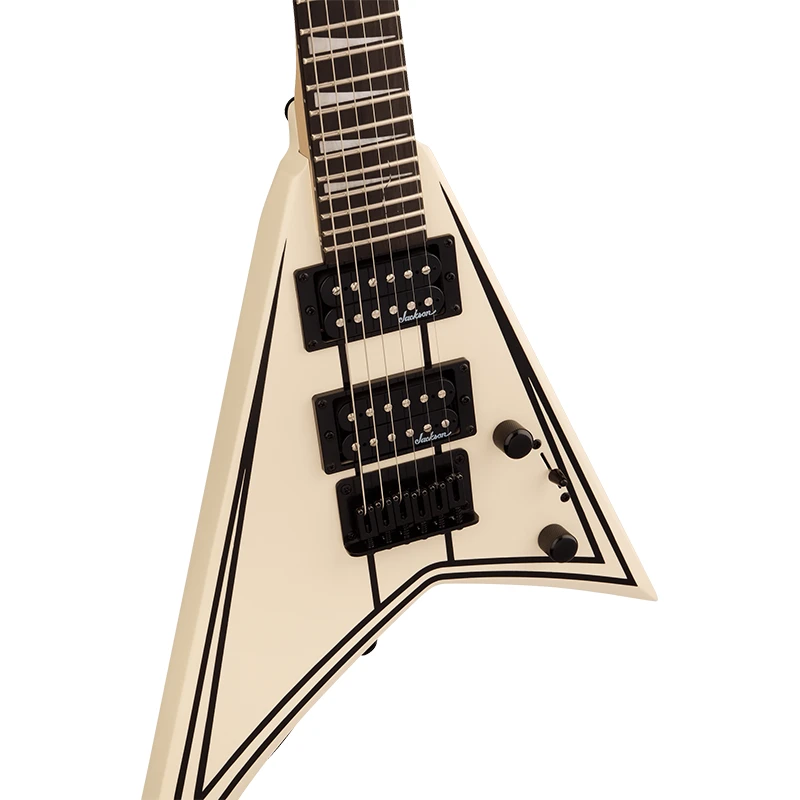 Jackson JS Series Rhoads Minion JS1XM - Snow White w/Black Pinstripes - Image 2