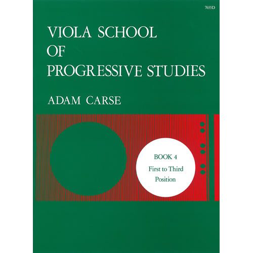 Viola School Of Progressive Studies - Book 4 -  Adam Carse