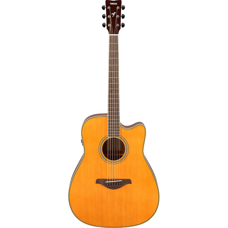 Yamaha Transacoustic FGC-TA Dreadnought Cutaway - Vintage Tint - Image 5