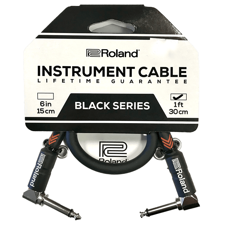 Roland Black Series - RIC-B1AA - 30cm/1ft Instrument Patch Cable