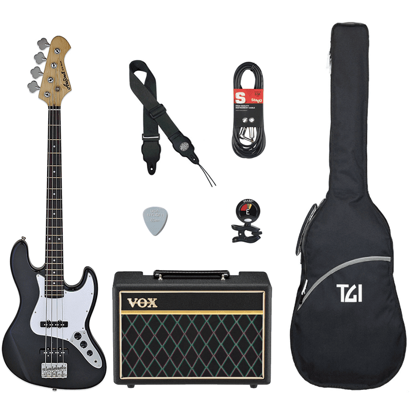 Aria STB-JB/ VOX Pathfinder Bass Bass Guitar Pack - Black