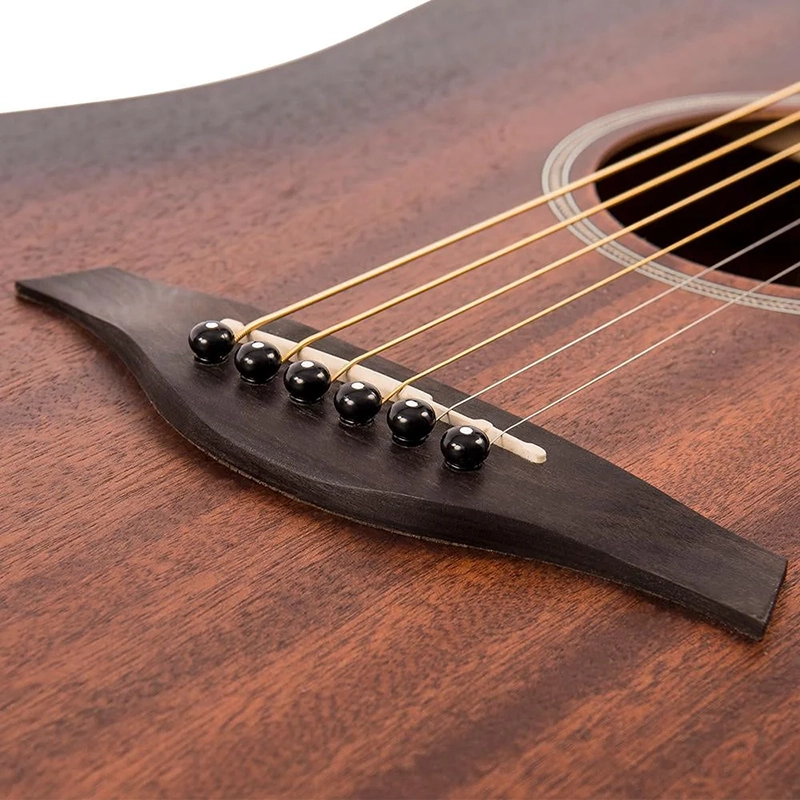 Vintage VE440WK Statesboro Dreadnought Electro-Acoustic - Whiskey Sour - Image 3