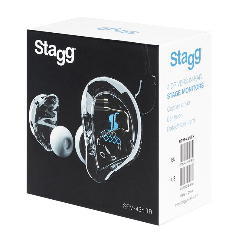Stagg SPM-435 4-Driver In Ear Monitors - Transparent - Image 10