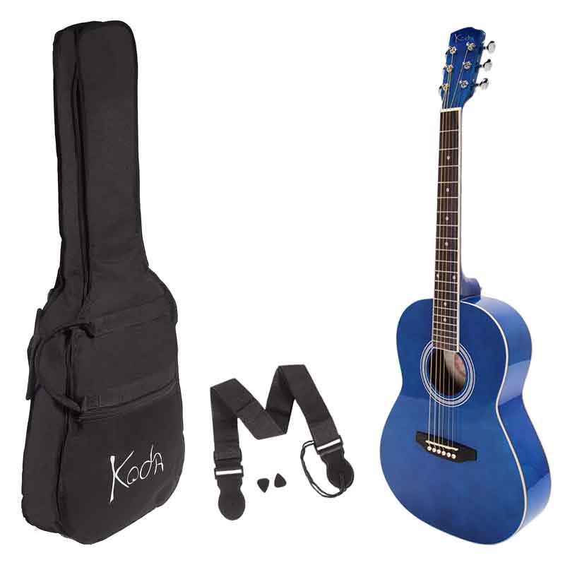 Koda 3/4 Size Acoustic Guitar Pack Steel String - Blue