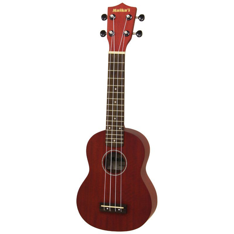 Maikai Coloured Soprano Ukulele - See Through Red