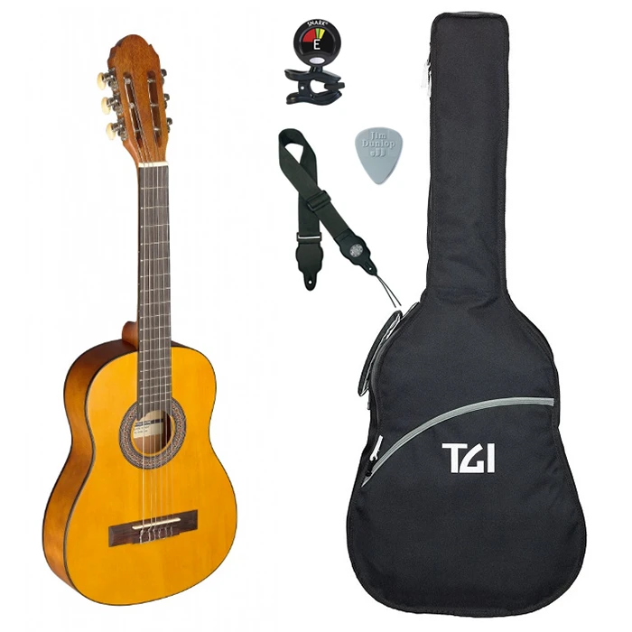 Stagg C405 - 1/4 Size - Student Classical Nylon String Guitar Outfit