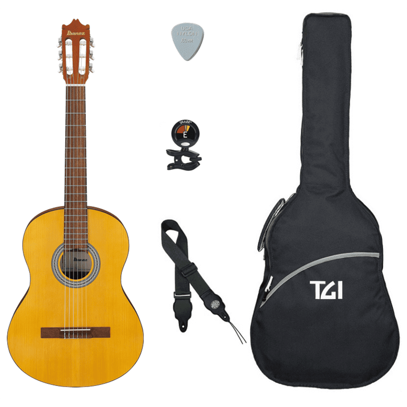 Ibanez GA1 - 1/2 Classical Guitar Pack - Open Pore Amber