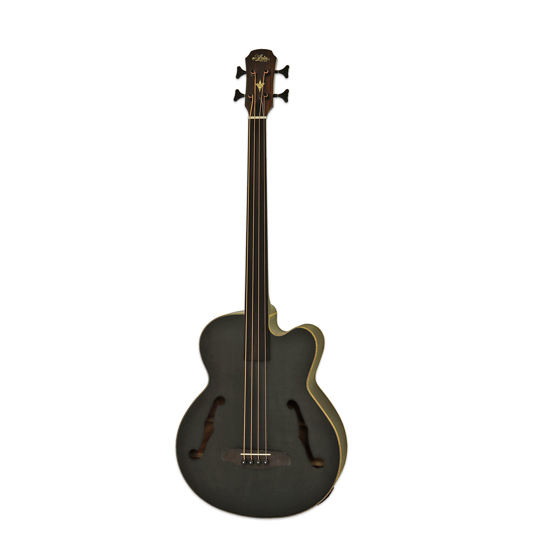 Aria FEB-F2M/FL - Fretless Acoustic Bass - Stained Black