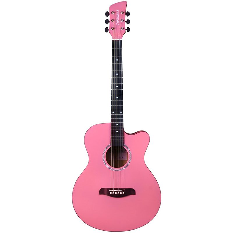 Brunswick BF100SBL - Grand Auditorium Cutaway Acoustic Guitar - Baby Pink