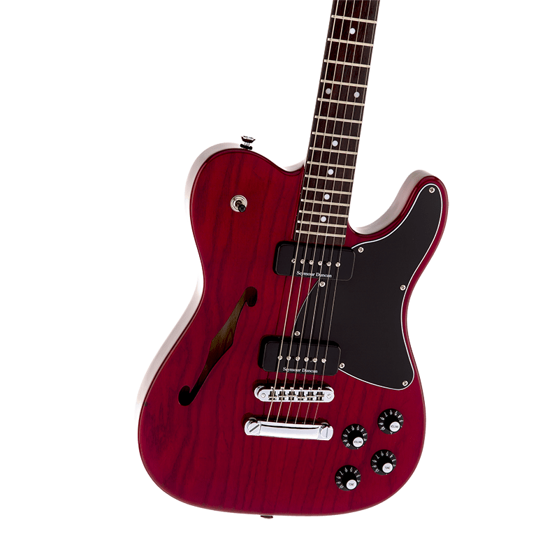 Fender Jim Adkins JA-90 Telecaster Thinline - Red Transparent - Image 8