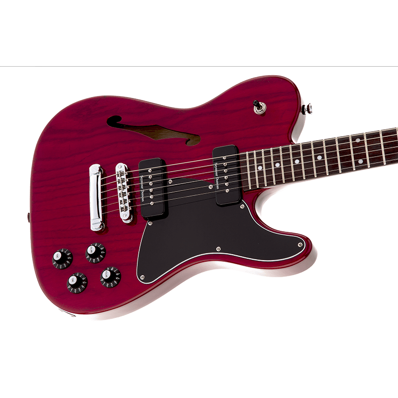 Fender Jim Adkins JA-90 Telecaster Thinline - Red Transparent - Image 6