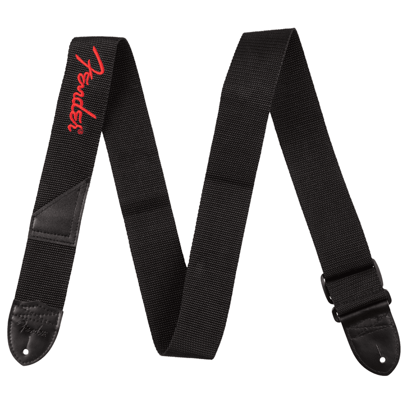 Fender Logo Guitar Strap - Red