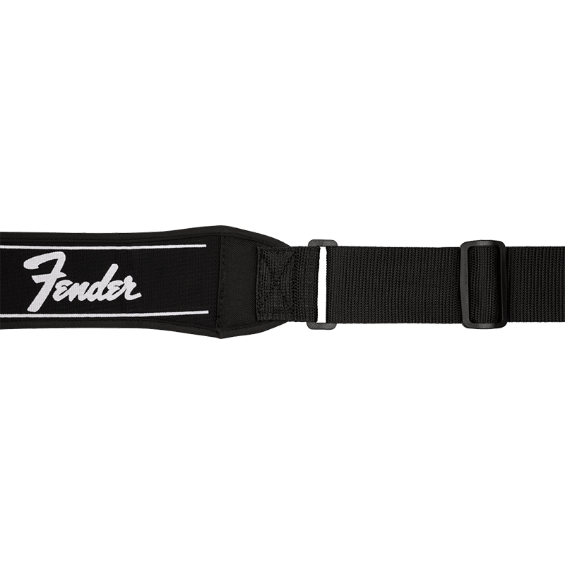 Fender Swell Neoprene Running Logo 2.5" Strap - Black/White - Image 5